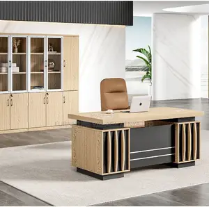 Office Chair: Executive Goldish Design Computer Table-140cm