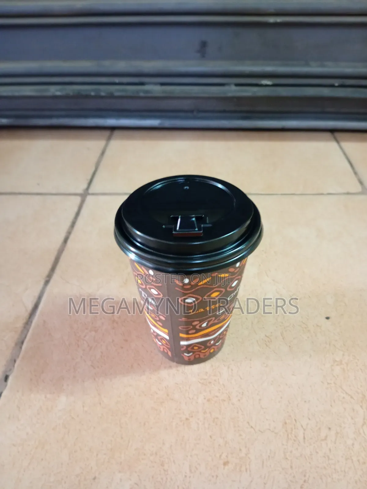 50pc Coffee Disposable Cups +Lid/Paper Coffee Cups 350ml