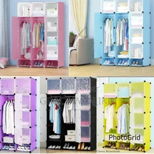 *3 Column Plastic Wardrobe