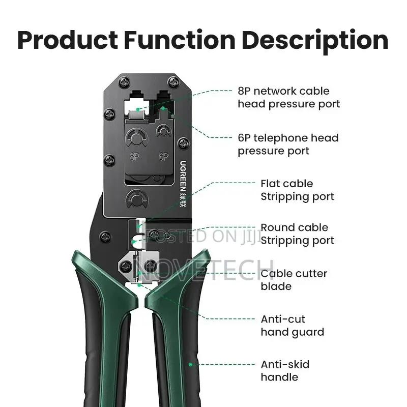 Ugreen Rj45 Ethernet Network Cable Crimping Tool Crimper