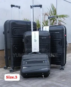 Size 3 of 4 in 1 Rubber Unbreakable Suitcase Pink, Black