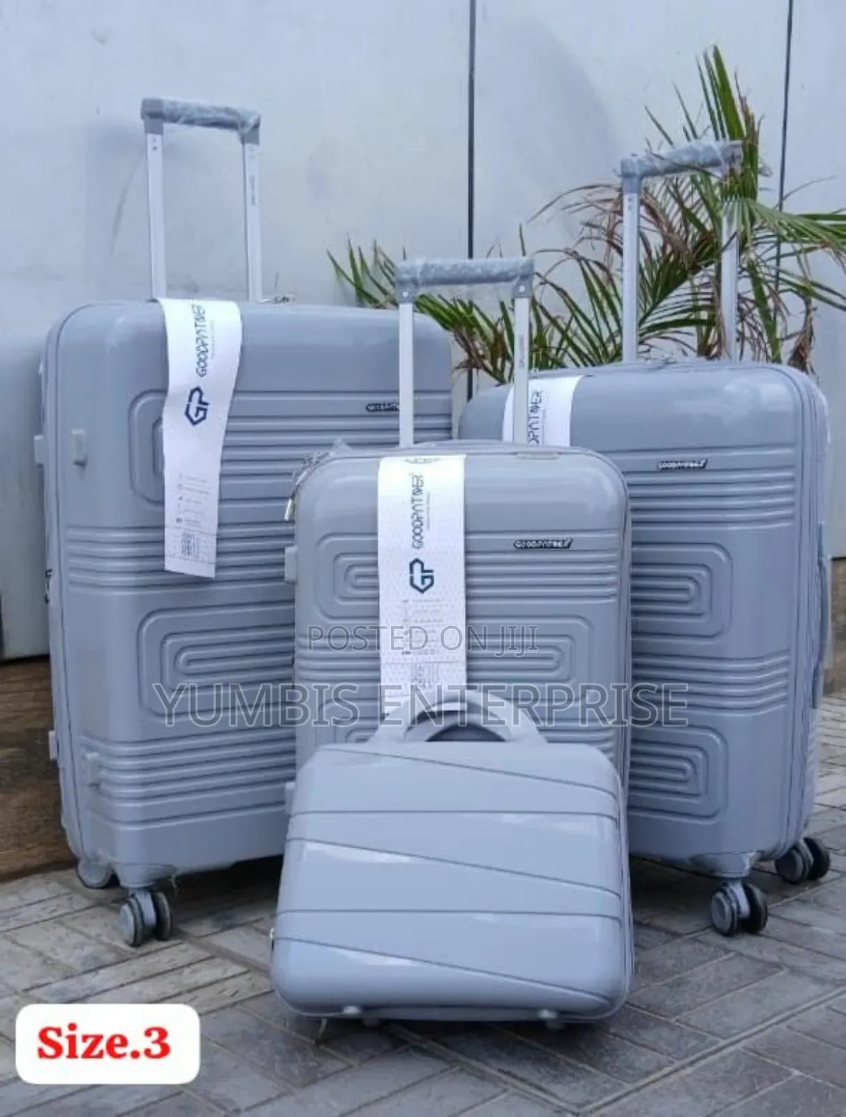 Grey Navy Blue Sets for 4 in 1 Rubber Suitcase Sets Size 3