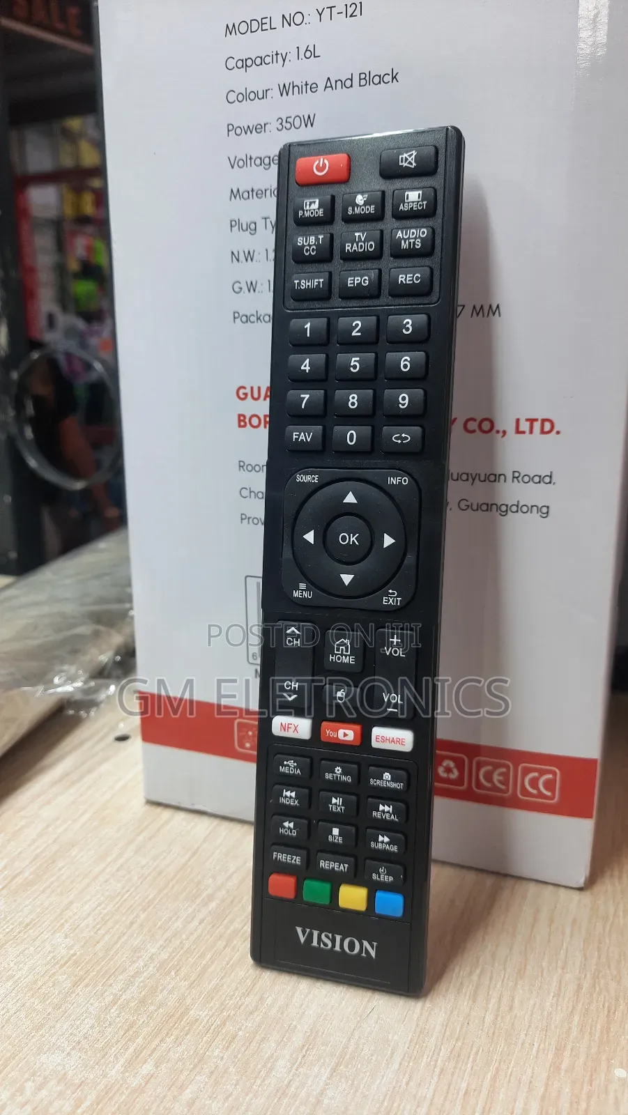 Vision Plus 50′′ Smart Tv Remote Control + Batteries.