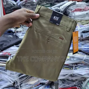 K.T.O Men's Official Semi Casual Khaki Pants Trousers