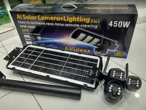 V380 4g Ai Solar Camera With 450w Street Light – 2-in-1