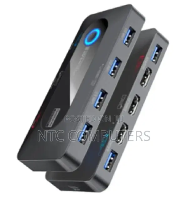 Promate at 60hz KVM Switch W/ Built in Usb Hub, With 2 *