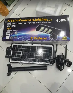 V380 Pro Dual Lens Ai Solar Camera + Floodlight 2 in 1