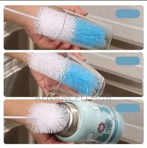 Long Handled Cleaning Brush Bottle With an End Sponge