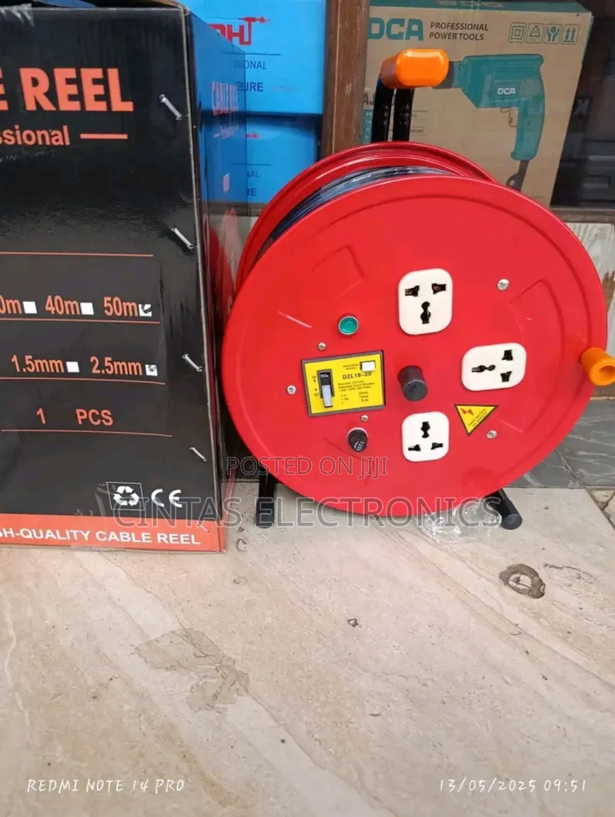 50m Extension Cable Reel