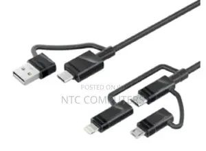 Promate 6-in-1 Hybrid Multi-Connector Cable for Charging D