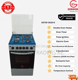 Eurochef 3+1 Standing Cooker With Electric Oven
