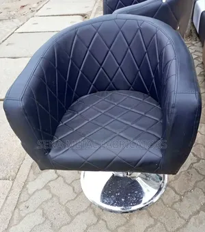 Styling Chair, Black Leather Faux.
