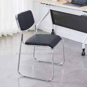 Office Chair: Conference Style Chrome Armless Office Chair