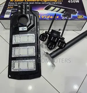 Ai Solar Camera + 450w Lighting 2 in 1 V380pro App