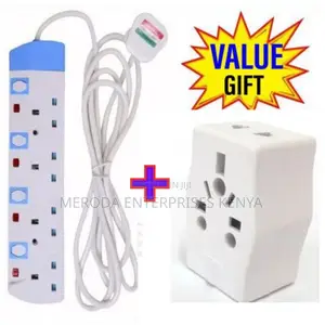 4 Way Power Extension +Free Universal Plug Adapter