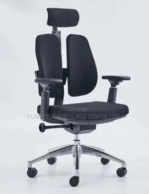 Office Chair: Modern Orthopedic Full Fabric Comfortable Seat