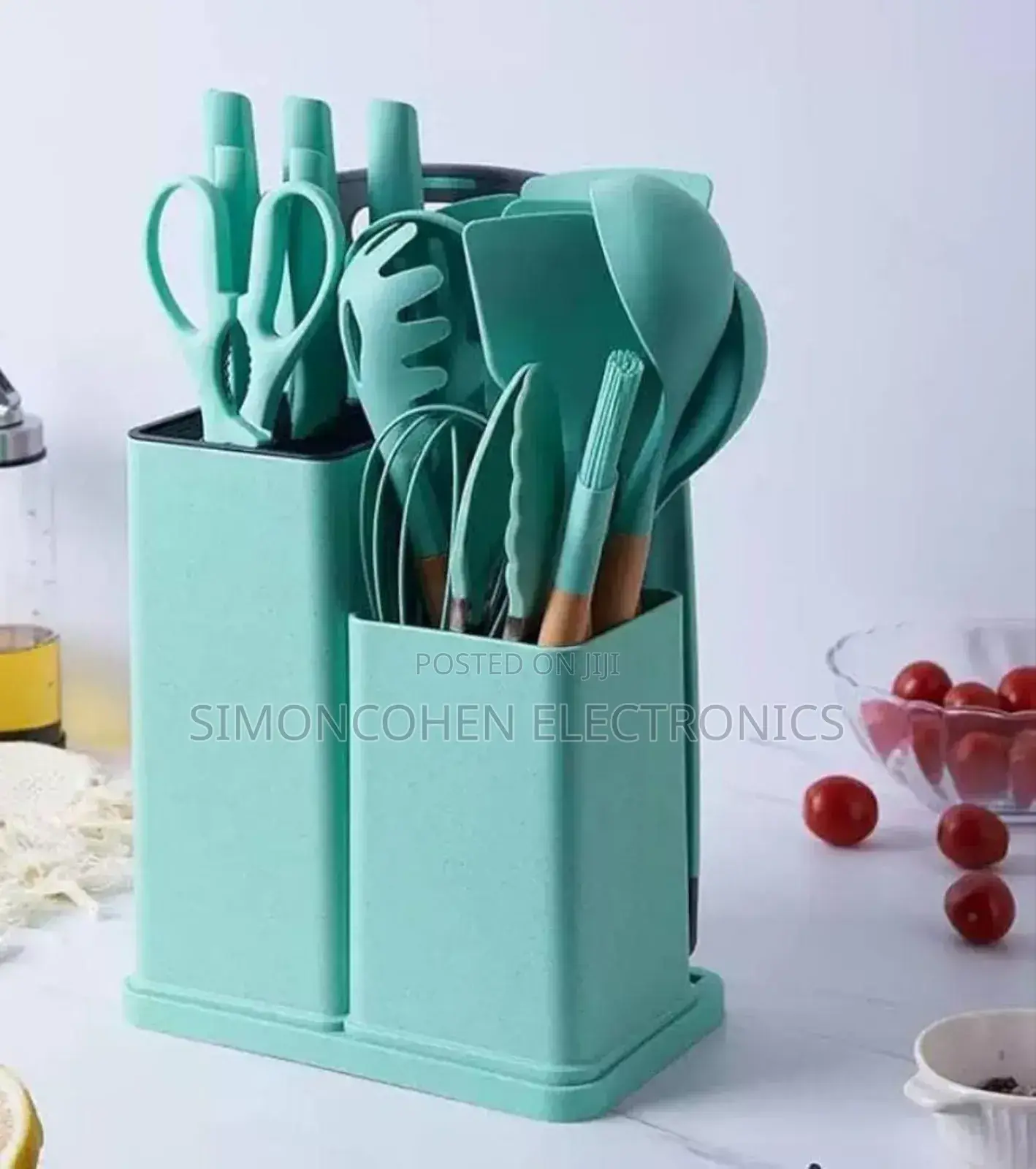 19pcs Heat Resistant Silicone Cooking Kitchen Spoon Set