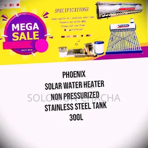 Phoenix 300l Non Pressurized Stainless Solar Water Heater