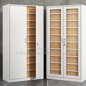 Cabinets:White Contemporary Steel Office Storagelocker Unit