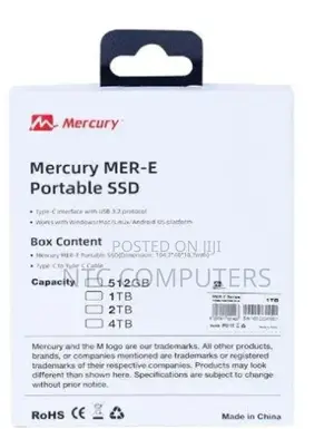 Mercury Portable SSD 2tb RGB - Usb3.2,Typec