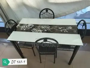 Glass Dinner Table With 4 Chairs