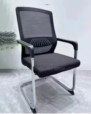 Office Chair: Fixed Mesh Conference Room Spot Bow Chair