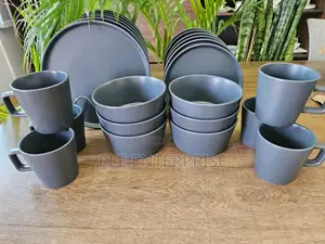 24 Pcs Dinnerset 6 Plates 6 Side Plates 6 Bowls 6 Cups