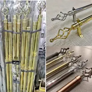 Gold Curtain Rods and Rails Double Curtain Rods 