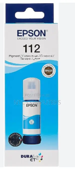 Epson 112 Ecotank Pigment Cyan Ink Bottle 70.0 Ml