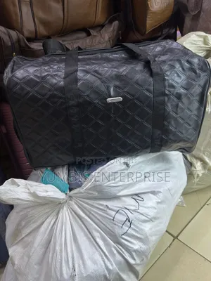 Large Size Pu Leather Duffle Bag in Black at KSH 1500