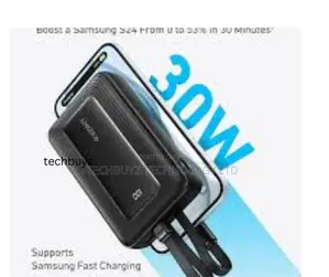 Anker Power Bank(,30w, Built-in Usb-C and Lightning Cable