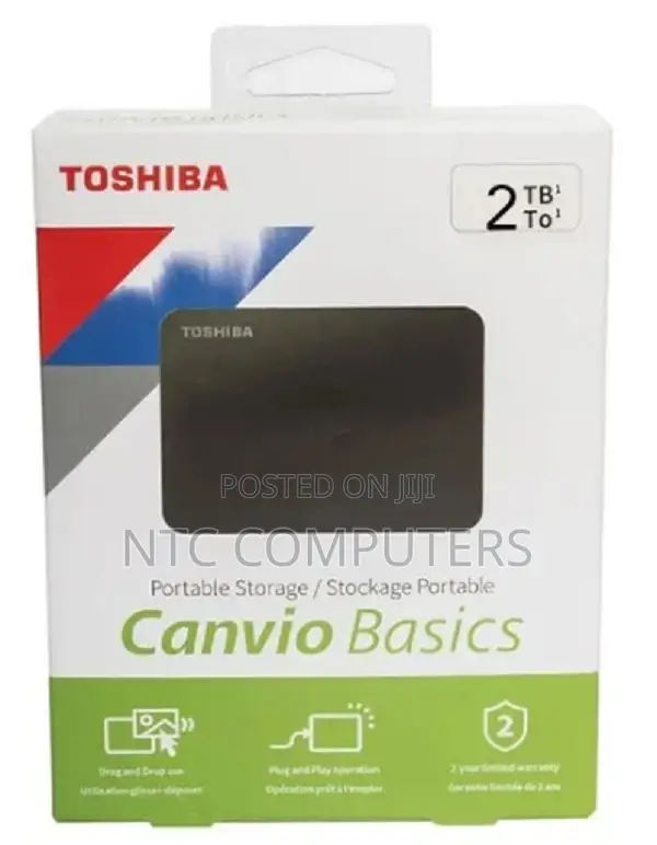 Toshiba Canvio Basics 2tb 2.5" External Hard Drive Usb 3.2