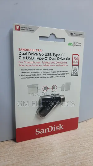 Sandisk 64gb Dual Drive Go–2-in-1 Usb Type-a Type-C Usb