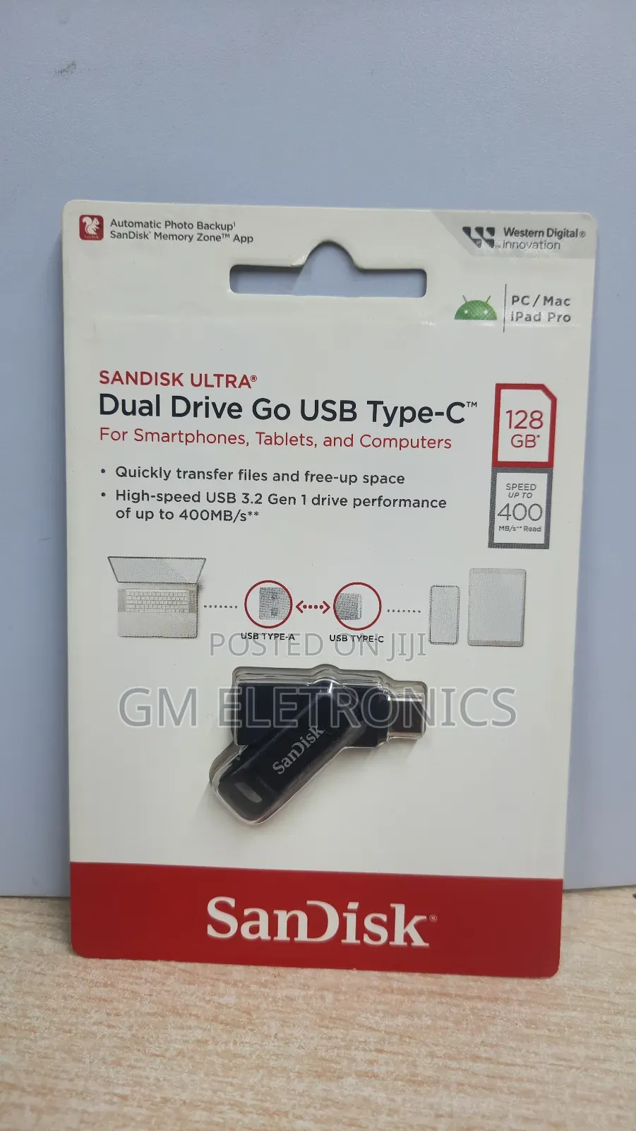 Sandisk 32gb Dual Drive Go – 2-in-1 Usb Type-a Type-C Usb