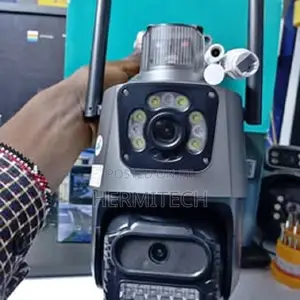 Dual Lens 4g/Lan Outdoor CCTV Camera