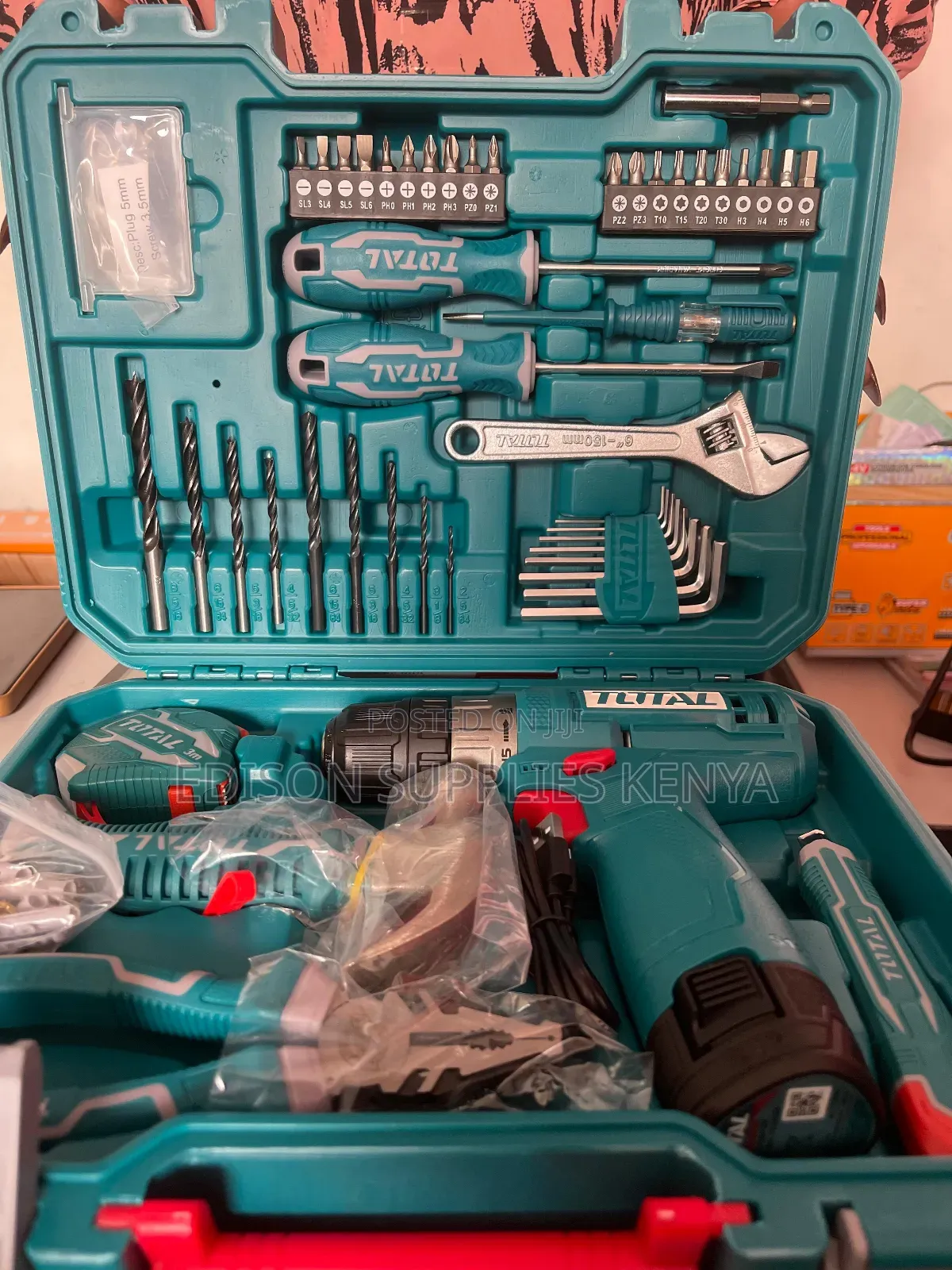 Total Cordless Drill Tool Set Total 89pcs Tools Set