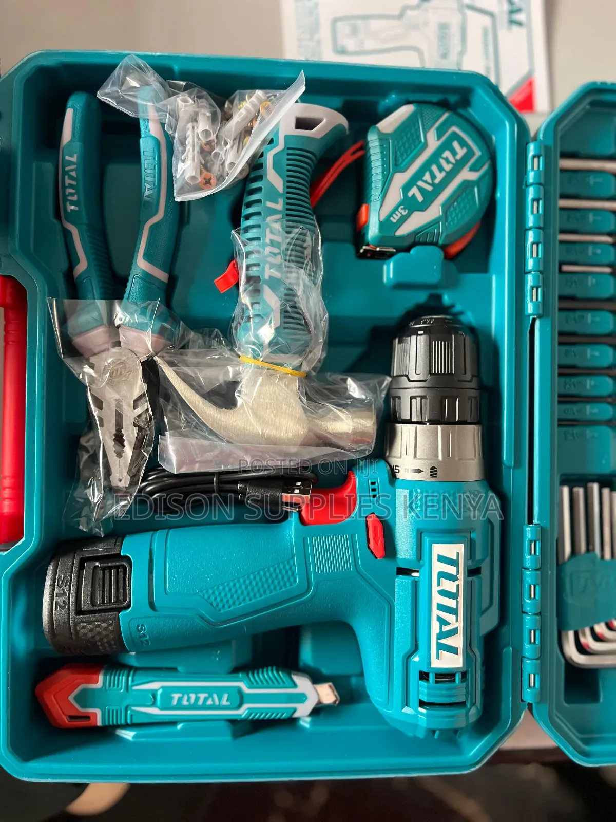 Total Cordless Drill Tool Set Total 89pcs Tools Set