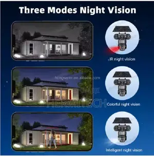 Hongglobal 8mp 360 Dual Lens PTZ Wireless Solar Energy CCTV