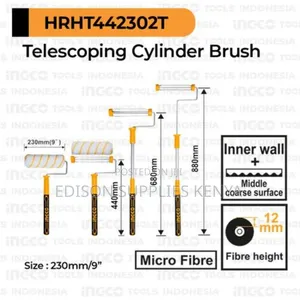 Cylinder Brush Telescopic Ingco Paint Roller Brush 9" Inch