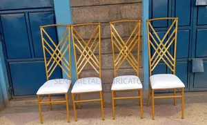 High Back Gold Metal Frame, Event Wedding Dining Chairs.