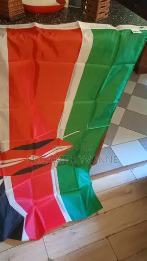 Kenyan Flag, Large. 3 by 5 Feet.