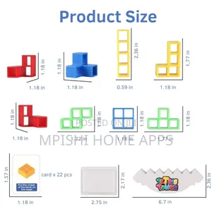 Tetris Tower Stacking Game (64pieces)