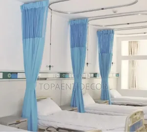 Light Blue Ventilation Hospital Curtains