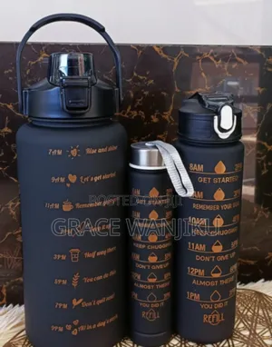 Motivational Water Bottle 3 In1