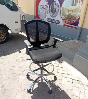 Office Chair:Adjustable Height Front Desk Counter Mesh Chair