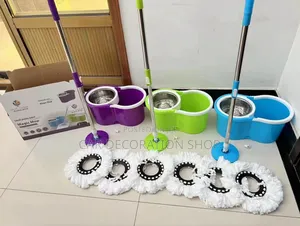 360° Floor Magic Spin Mop Bucket Stainless Steel Spinner