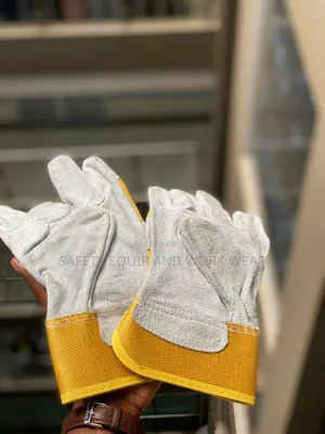 Short Safety Gloves Heavy Duty Leather Protection
