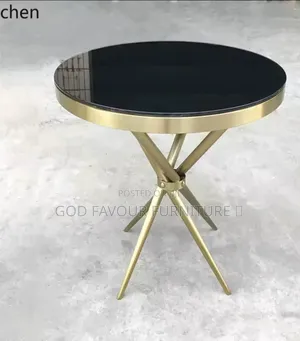 Black Gold Round Generic Coffee Table Az6yh