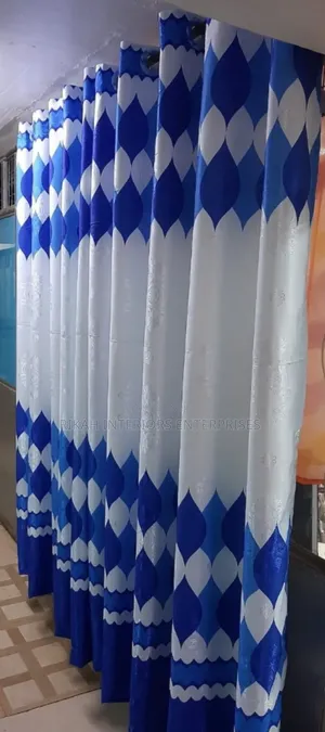 White and Blue Curtains