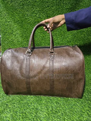 Pu Leather Duffle Bags With a Shoe Compartment Grey,Brown